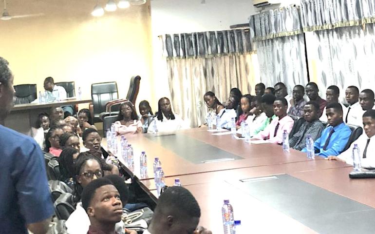 2026 sovs student at the fresher's programme at Sasakawa