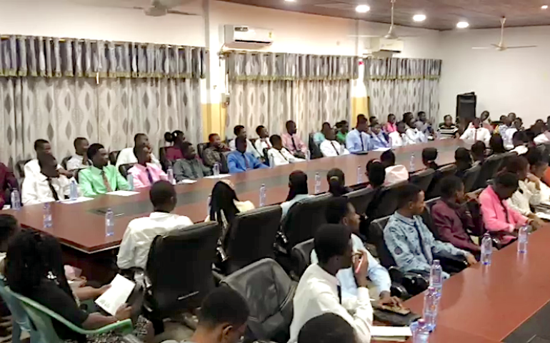 2026 sovs student at the fresher's programme at Sasakawa