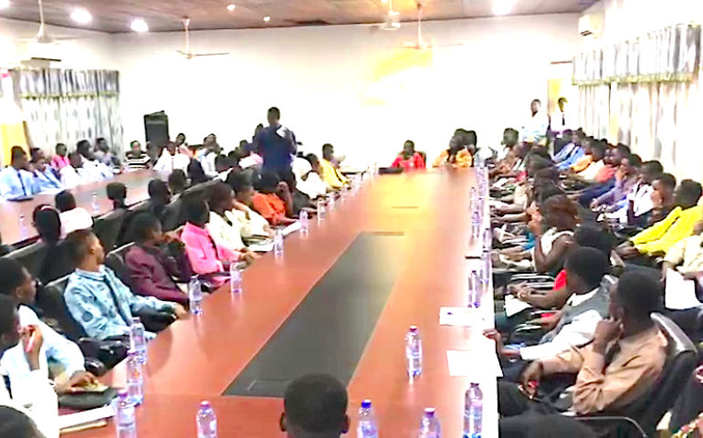 2026 sovs student at the fresher's programme at Sasakawa